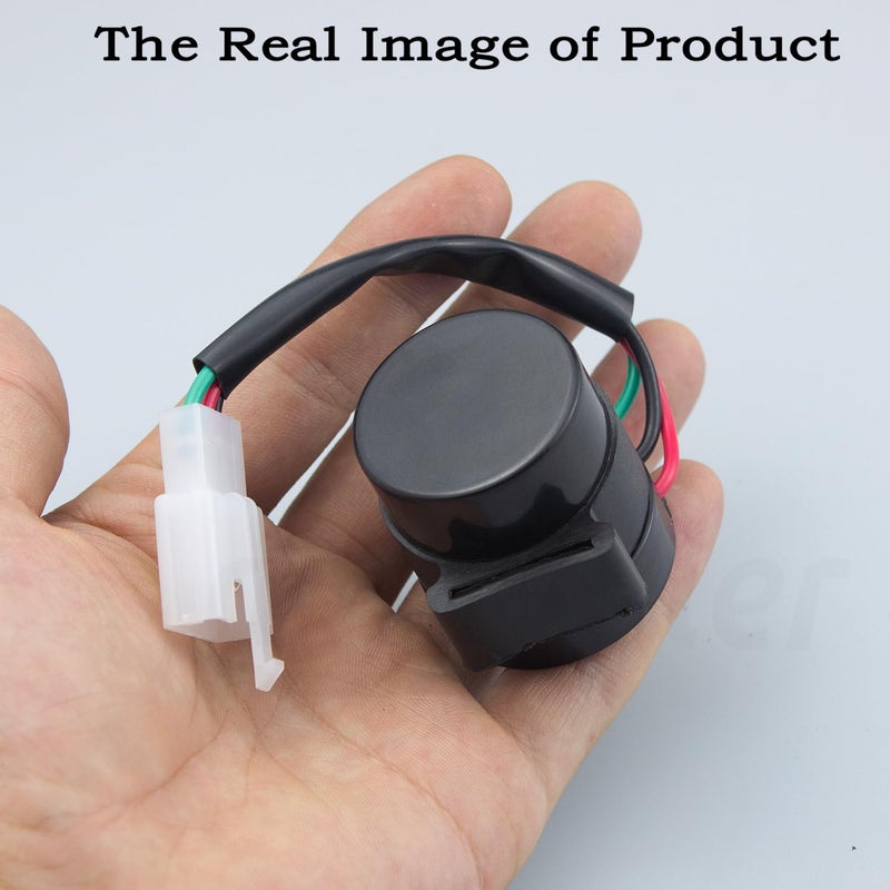 amavoler 2 PCS Signal Flasher 3 Pins Round Turn Signal Flasher Relay Blinker Black Aftermarket Parts Fit for GY6 50-250cc Scooters Moped ATV Pit Dirt Bike Motorcycles.(2 PCS) - Image 5